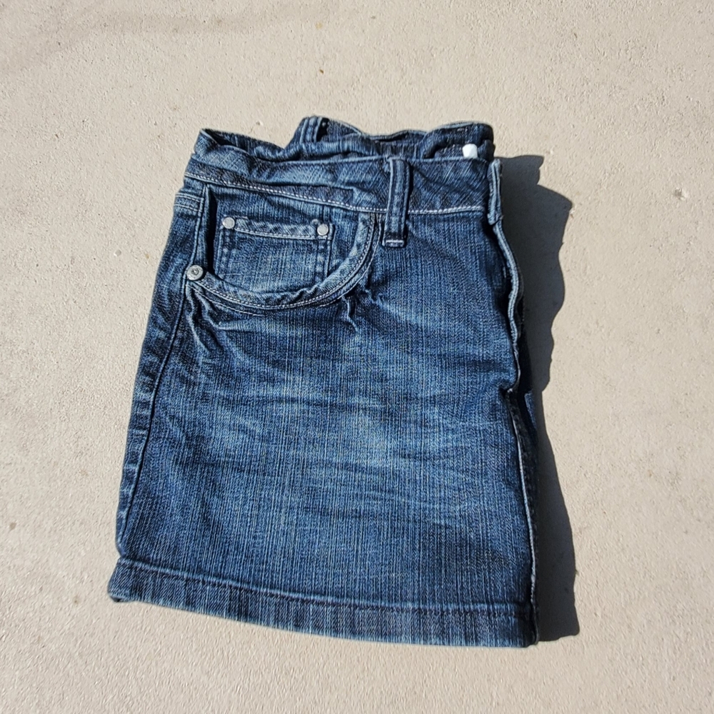Star Zippered DENIMN Mini Skirt size Large Y2K Fashion - Picture 2 of 8
